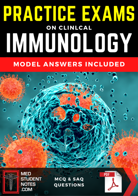 CLINICAL IMMUNOLOGY Practice Exams MCQ & SAQ For Nursing, Medical, PRE-MED, USMLE OR PA Students