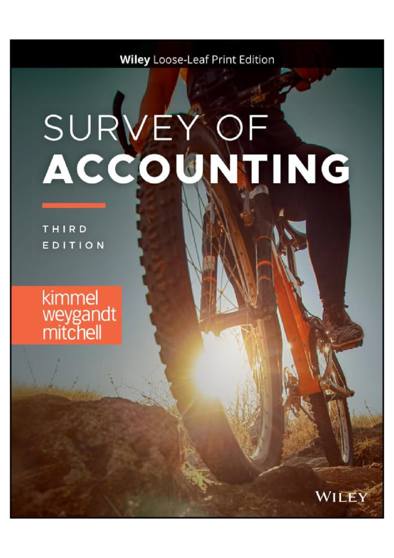 Solutions manual for Survey of Accounting 3rd edition by Paul D. Kimmel, Jerry J. Weygandt, and Jill E. Mitchell
