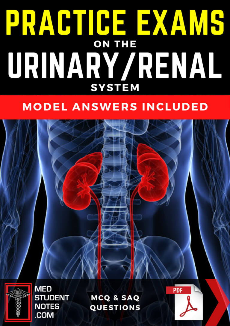 URINARY/RENAL SYSTEM Practice Exams MCQ & SAQ For Nursing, Medical, PRE-MED, USMLE OR PA Students