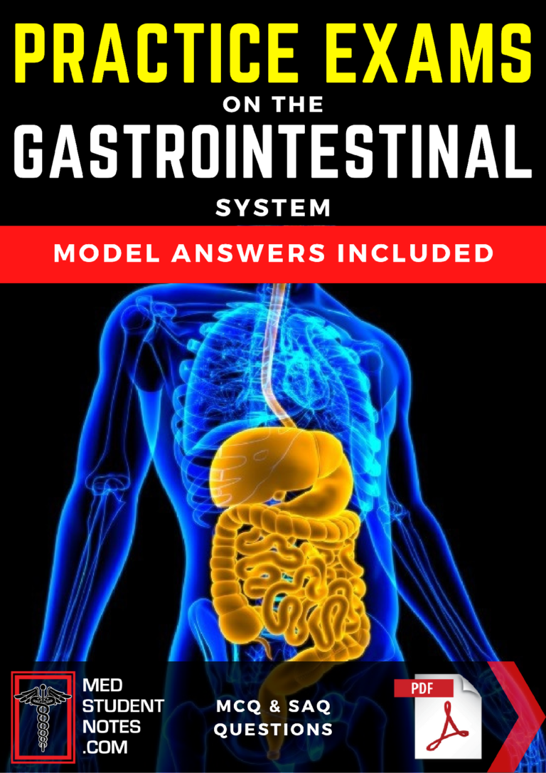 GASTROINTESTINAL SYSTEM Practice Exams MCQ & SAQ For Nursing, Medical, PRE-MED, USMLE OR PA Students