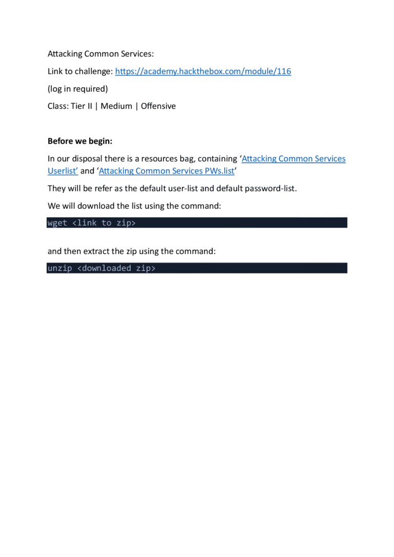 Attacking Common Services: Hack the Box Module 116
