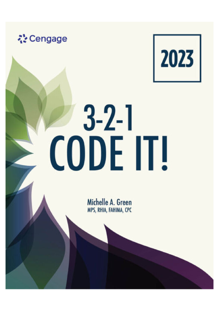 TEST BANK for 3-2-1 Code It! 2023 Edition, 11th Edition Michelle A. Green