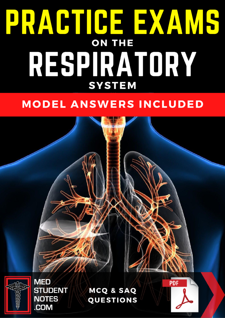 RESPIRATORY SYSTEM Practice Exams MCQ & SAQ For Nursing, Medical, PRE-MED, USMLE OR PA Students