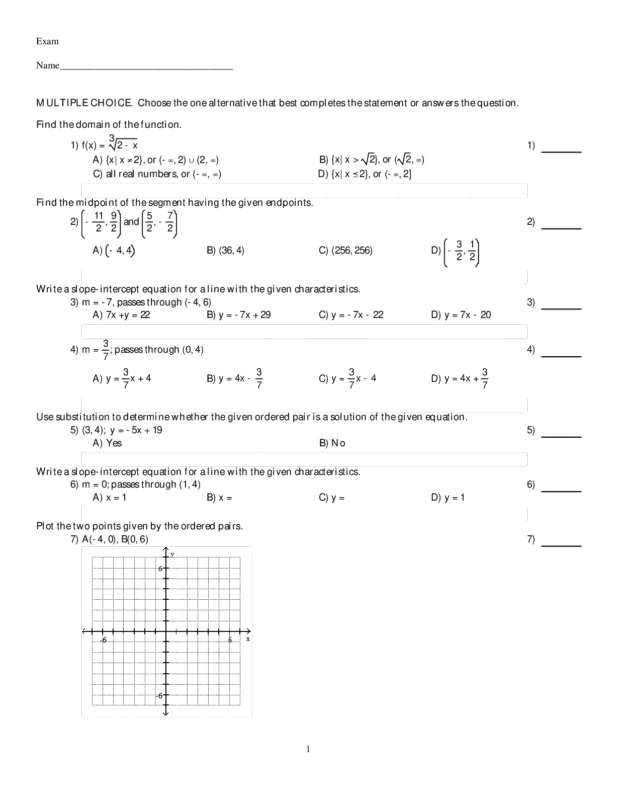 Test Bank For Algebra & Trigonometry Graphs and Models, A Right Triangle Approach, 7th edition Marvin L. Bittinger Judith A. Beecher Judith A. Penna Barbara L. Johnson