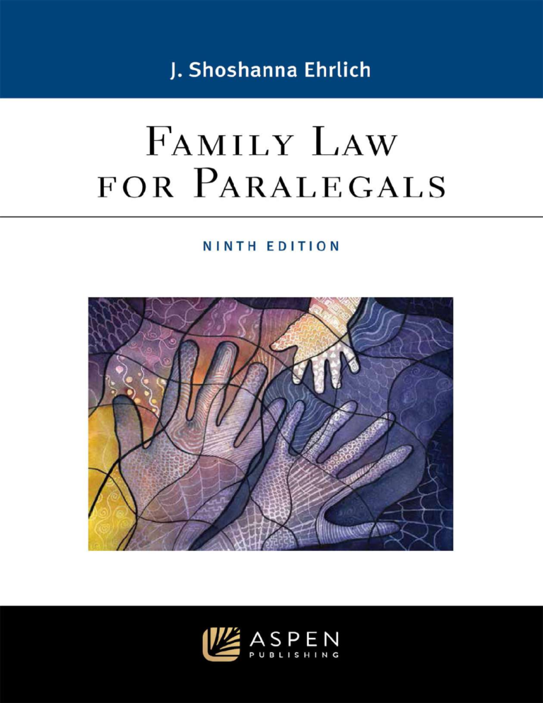 Family Law for Paralegals 9th Edition By Shoshanna Ehrlich