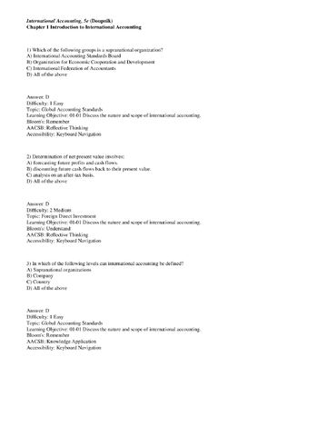 Test Bank for International Accounting 5th Edition by Timothy Doupnik, Mark Finn, Giorgio Gotti and Hector Perera | Ch 1-12