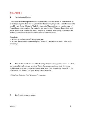 Test Bank for Accounting for Decision Making and Control, 10th Edition By Jerold Zimmerman