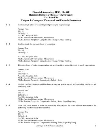 Test Bank for Financial Accounting, Global Edition, 11th Edition by Harrison, Horngren, Thomas, Suwardy