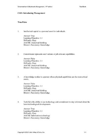 Management, 14th Edition by Schermerhorn, Bachrach TEST BANK
