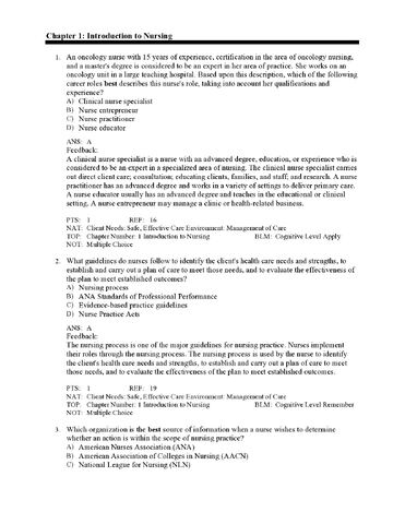 Test Bank for Fundamentals of Nursing, The Art and Science of Person-Centered Care, 9th Edition_ Carol R. Taylor, Pamela B Lynn, Jennifer L Bartlett
