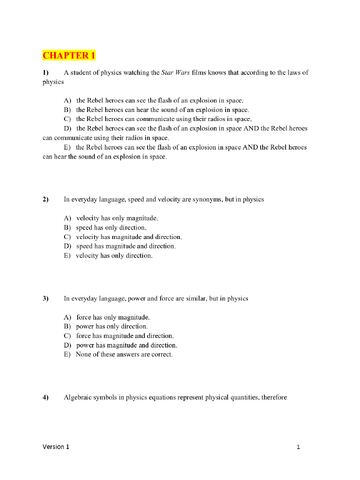 Test Bank for Physics, 5th Edition, 5e by Alan Giambattista