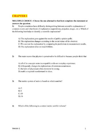 Test Bank for The Physics of Everyday Phenomena 10th Edition by Griffith, Brosing