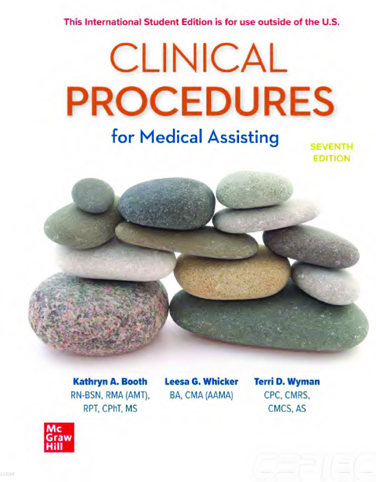 ISE Medical Assisting:  Clinical Procedures 7th Edition By Kathryn Booth, Leesa Whicker, Terri Wyman
