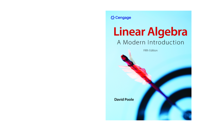 Linear Algebra A Modern Introduction 5th Edition By David Poole