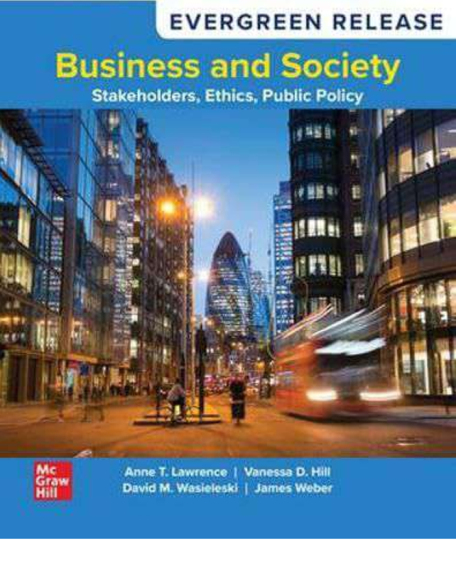 Business and Society Stakeholders Ethics Public Policy 2026 Evergreen Release By Anne T. Lawrence, James Weber