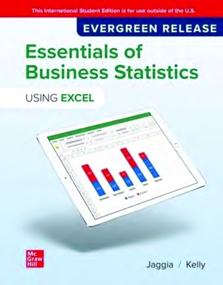 ISE Essentials of Business Statistics Using Excel 2026 Evergreen Release By Sanjiv Jaggia, Alison Kelly
