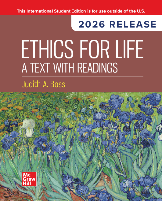 ISE Ethics For Life A Text with Readings 2026 Release By Judith A. Boss