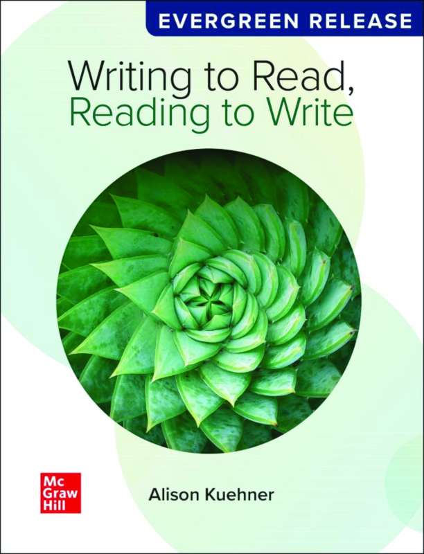 Writing to Read Reading to Write 2026 EverGreen Release By Alison Kuehner