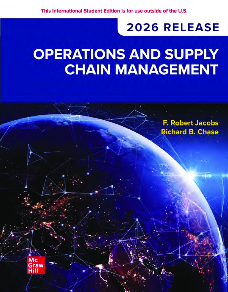 Operations and Supply Chain Management 2026 Release ISE By F. Robert Jacobs, Richard B. Chase
