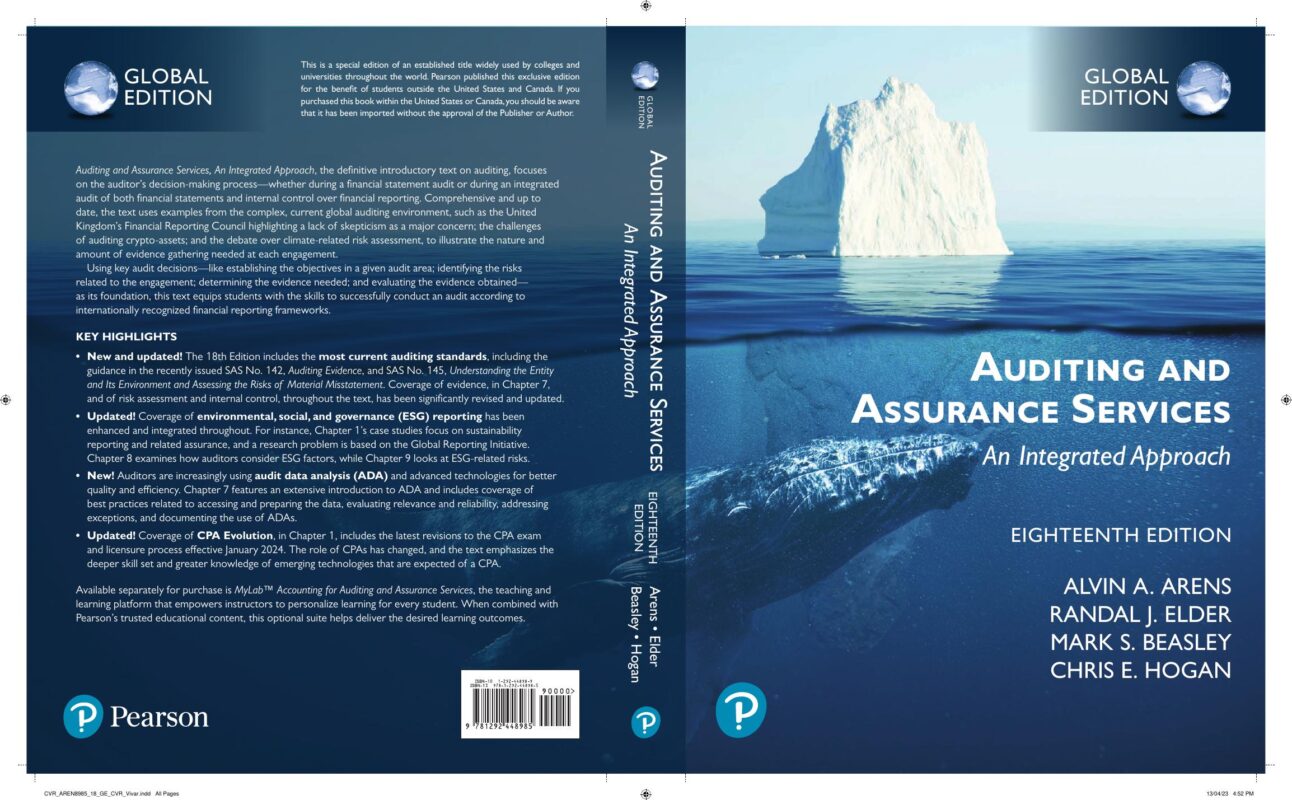 Auditing and Assurance Services An Integrated Approach 18th Global Edition By Alvin A. Arens, Randal J. Elder