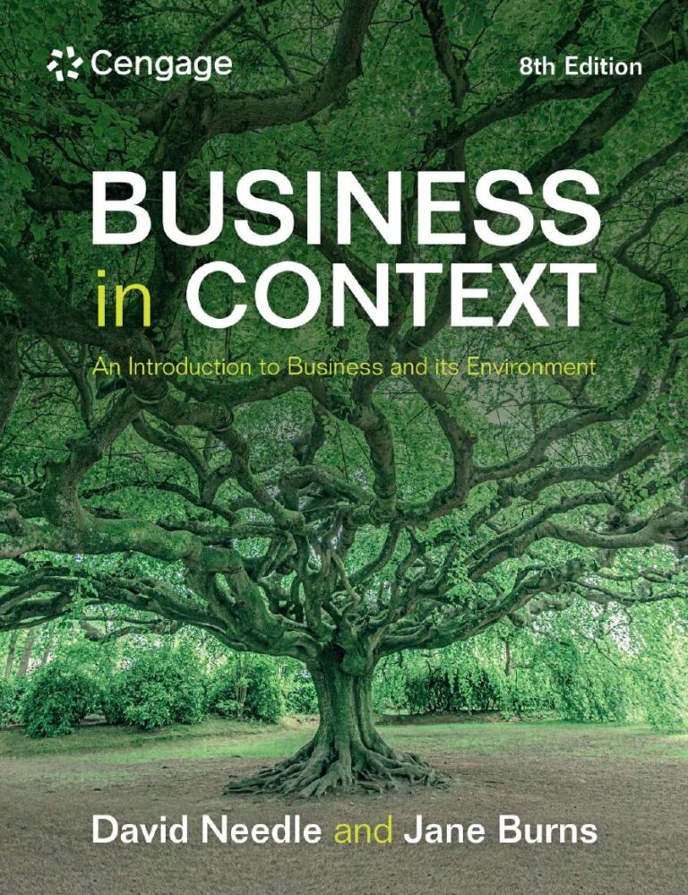 Business in Context 8th Edition By David NeedleJane Burns