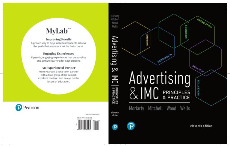 Advertising & IMC: Principles and Practice 11th Edition by Moriarty, Mitchell, Wood, and Wells