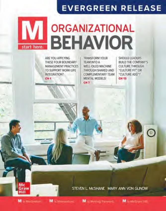 M: Organizational Behavior Evergreen Release By Steven McShane, Mary Ann Von Glinow