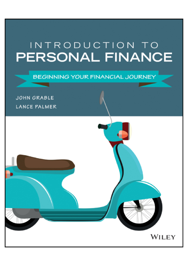 Solution manual for Introduction to Personal Finance Beginning Your Financial Journey by John E. Grable