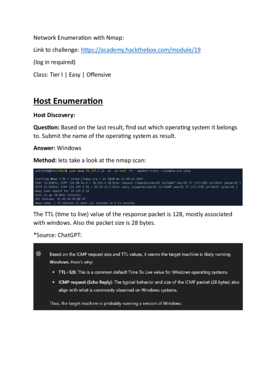 Network Enumeration with Nmap: Hack The Box Module 19