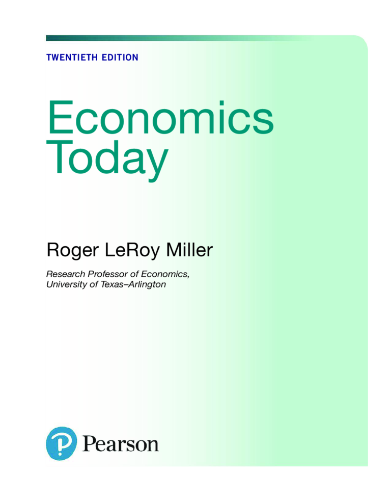 eBook Economics Today 20th Edition By Roger LeRoy Miller