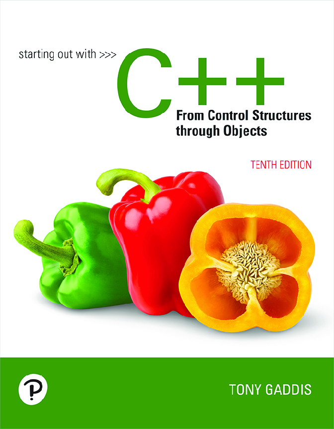eBook Starting out with C++ From Control Structures through Objects 10th Edition By Tony Gaddis