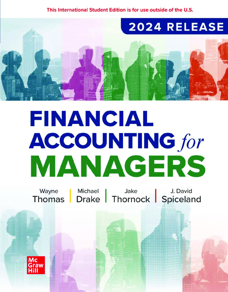 Financial Accounting for Managers 2024 Release By Wayne Thomas [ebook] [PDF]