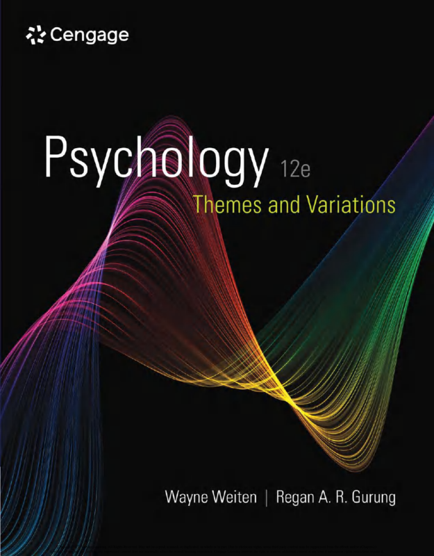 Psychology Themes and Variations 12th Edition By Wayne Weiten, Regan Gurung