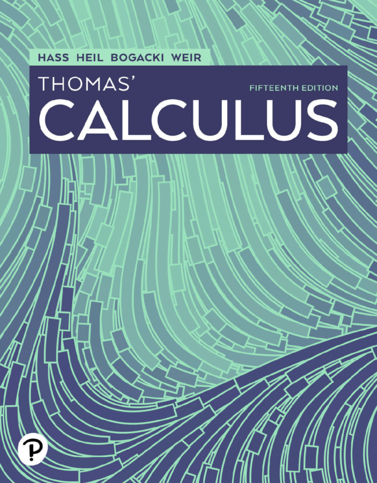 Thomas Calculus 15th Edition By George Brinton Thomas, Joel Hass