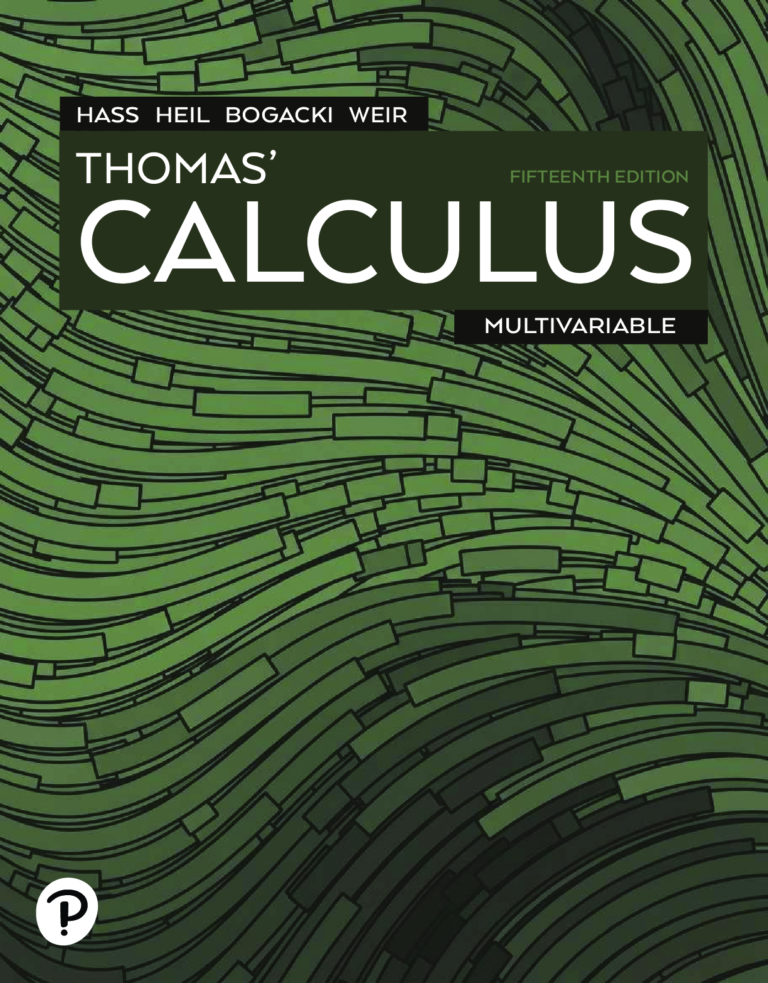 Thomas Calculus Multivariable 15th Edition By George Brinton Thomas, Joel R. Hass