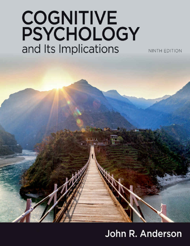 Cognitive Psychology and Its Implications 9th Edition By John R. Anderson