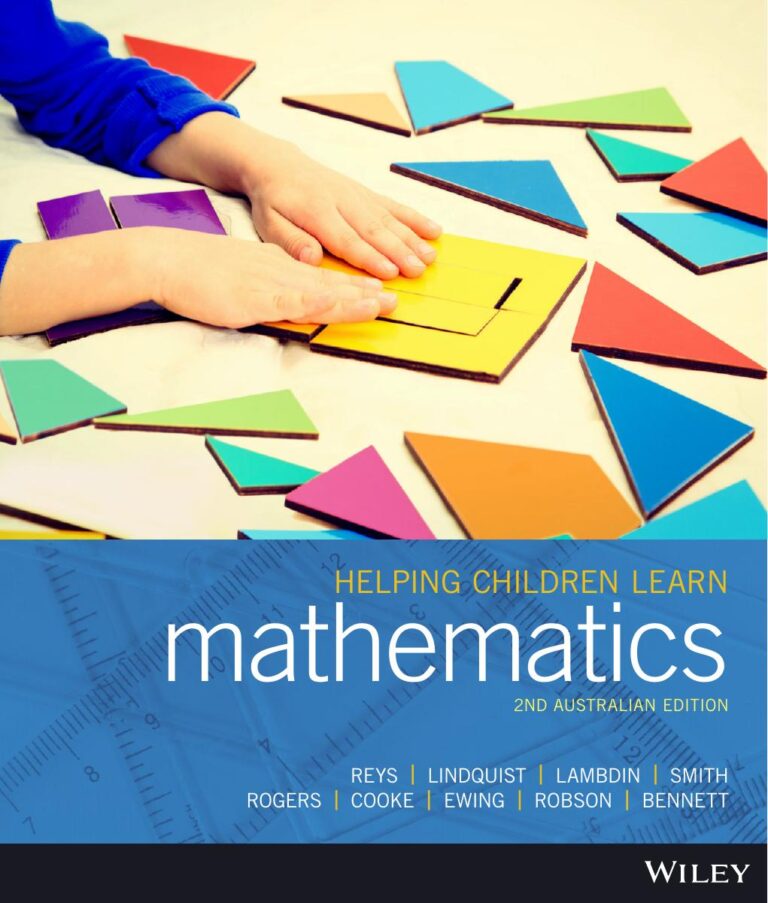 Helping Children Learn Mathematics 2nd Australian Edition By Robert Reys, Mary Lindquist