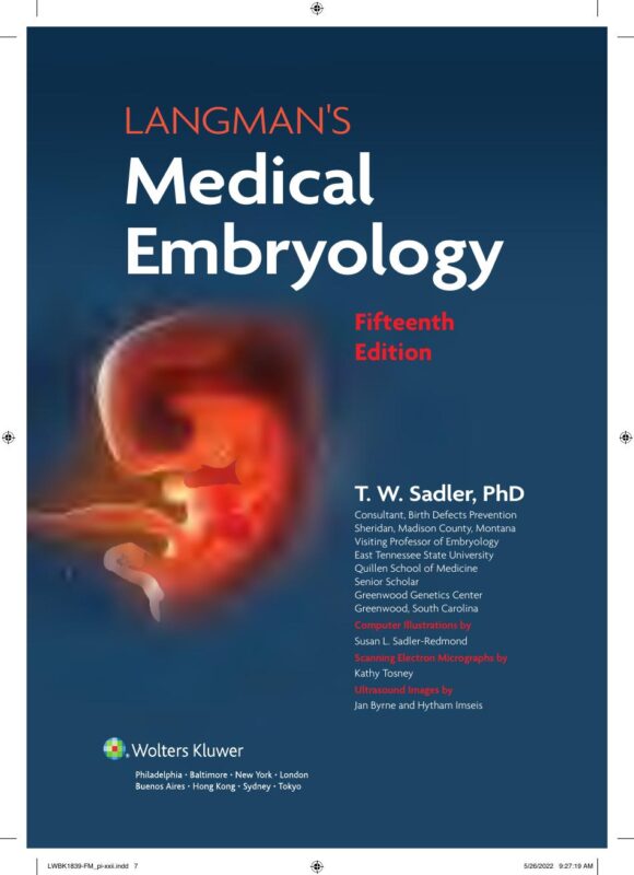 Langman’s Medical Embryology 14th Edition By T.W. Sadler