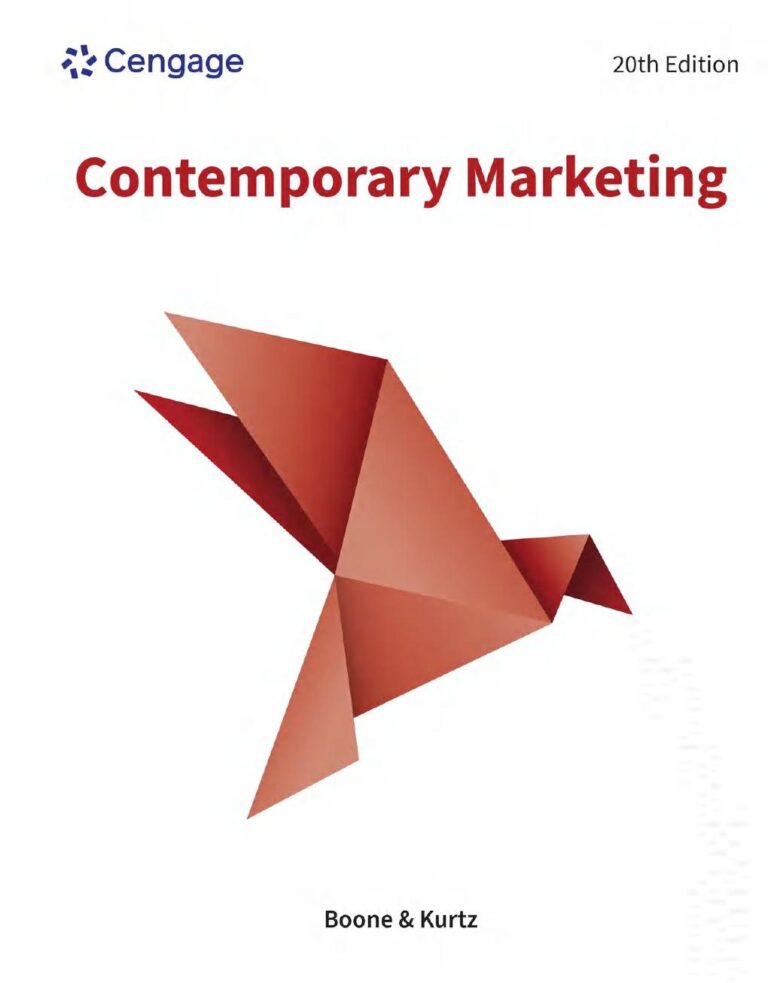 Contemporary Marketing 20th Edition By Louis Boone, David Kurtz