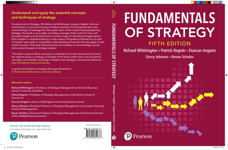Fundamentals of Strategy 5th Edition By Richard Whittington, Patrick Regnér, Duncan Angwin, Gerry