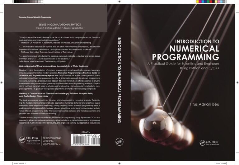 Introduction to Numerical Programming A Practical Guide for BY Titus A Beu