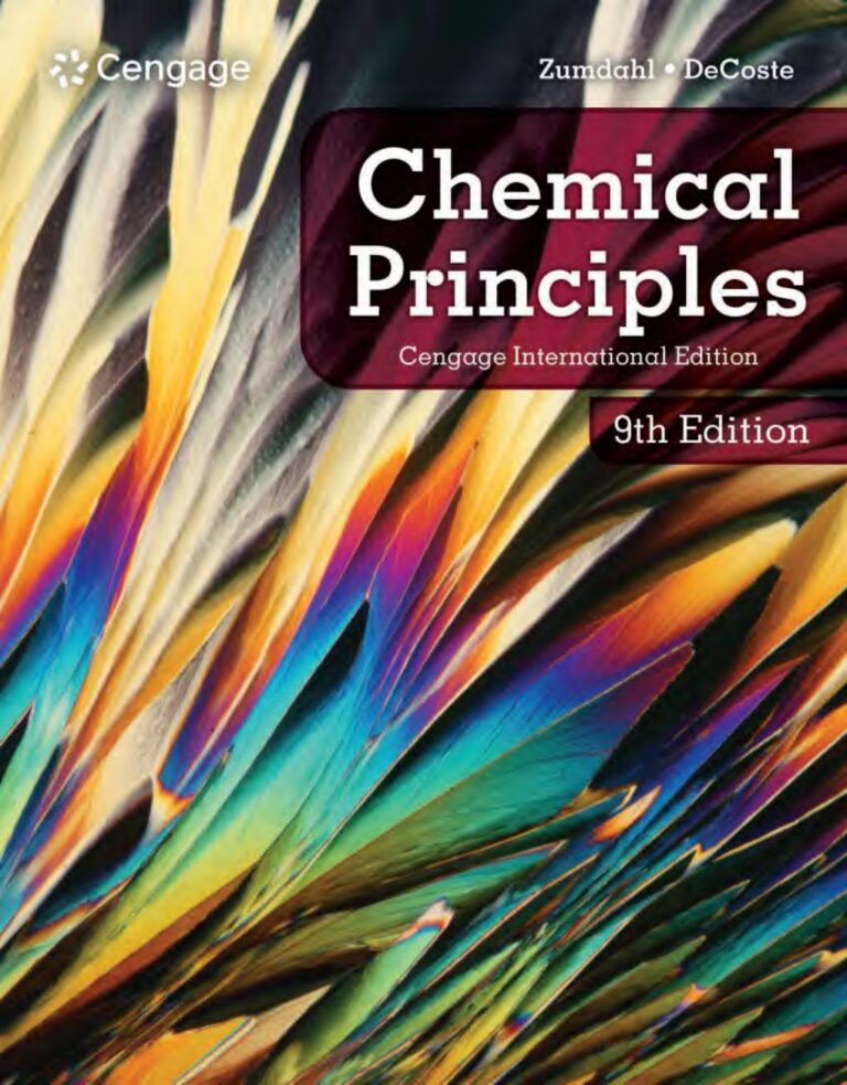 Chemical Principles 9th Cengage International Edition By Steven Zumdahl, Donald DeCoste