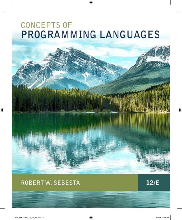 Concepts of Programming Languages 12th Edition By Robert W. Sebesta