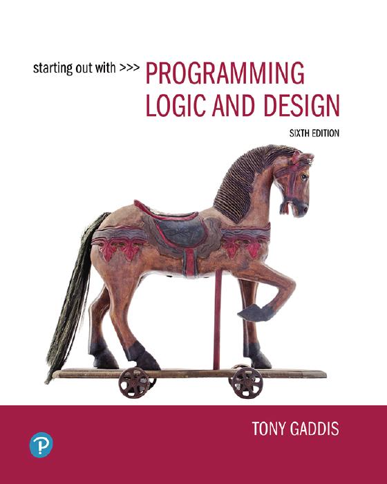 Starting Out With Programming Logic and Design 6th Edition By Tony Gaddis