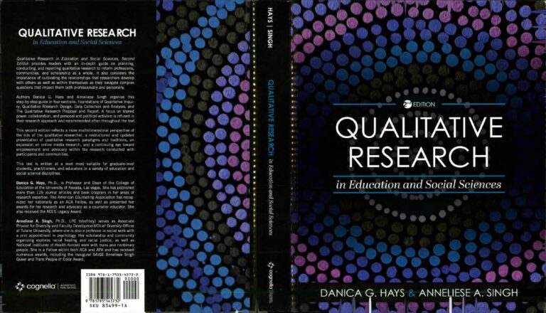 Qualitative Research in Education and Social Sciences 2nd Edition By Danica Hays, Anneliese Singh