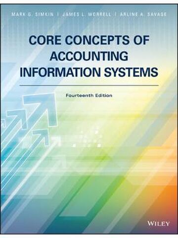 Core Concepts of Accounting Information Systems 14th Edition By Mark Simkin, James Worrell, Arline Savage